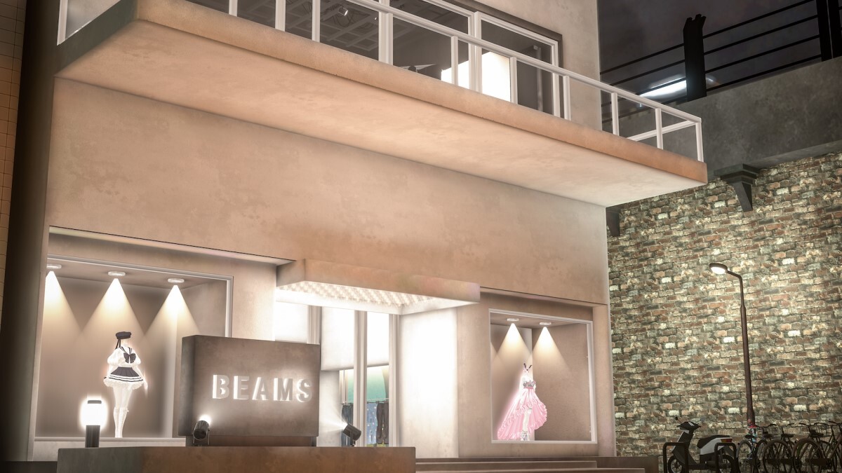 「Tokyo Mood by BEAMS」イメージ画像。路地を進むと奥にBEAMSの店舗が(photo by suma)