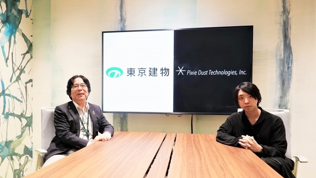 左：東京建物 取締役専務執行役員 福居賢悟氏、右：ピクシーダストテクノロジーズ 代表取締役CEO 落合陽一氏
