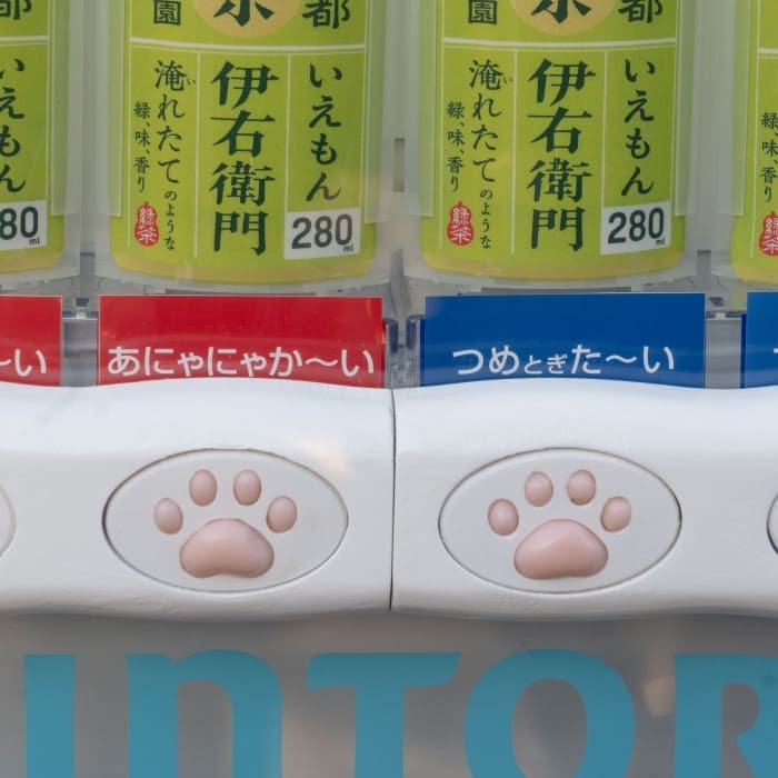 「あたたか～い」表記が「あにゃにゃか～い」に「つめた～い」表記が「つめとぎた～い」に